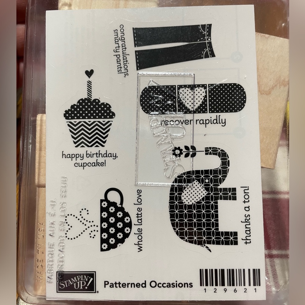 Patterned Occasions rubber stamp set